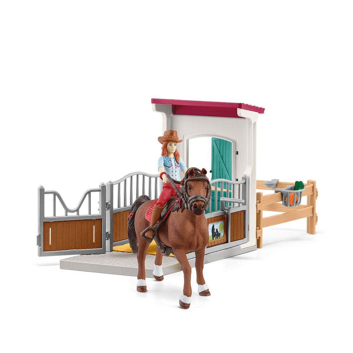 Figura Caja De Caballos Schleich Horse Club Con Hannah & Cayenne