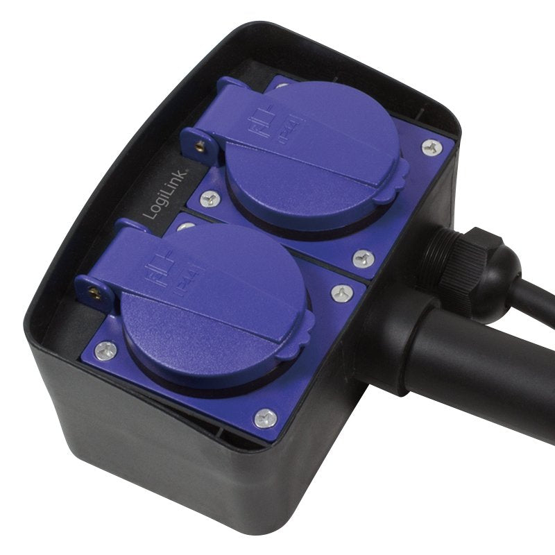 EAN 4052792041446 - LogiLink LPS214 base múltiple 2 m 2 salidas AC Exterior Negro, Azul imagen 4