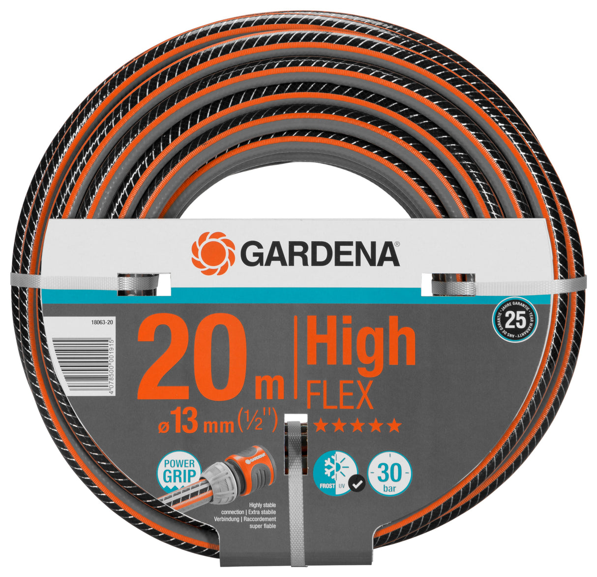 EAN 4078500001915 - Gardena 18063-20 manguera de jardín 20 m Por encima del suelo Gris, Naranja imagen 1