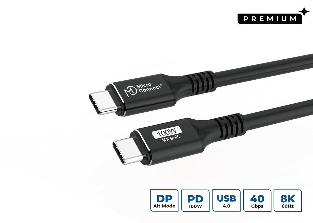 EAN 5704174649182 - Microconnect USB4CC05 cable USB USB4 Gen 3x2 0,5 m USB C Negro imagen 1