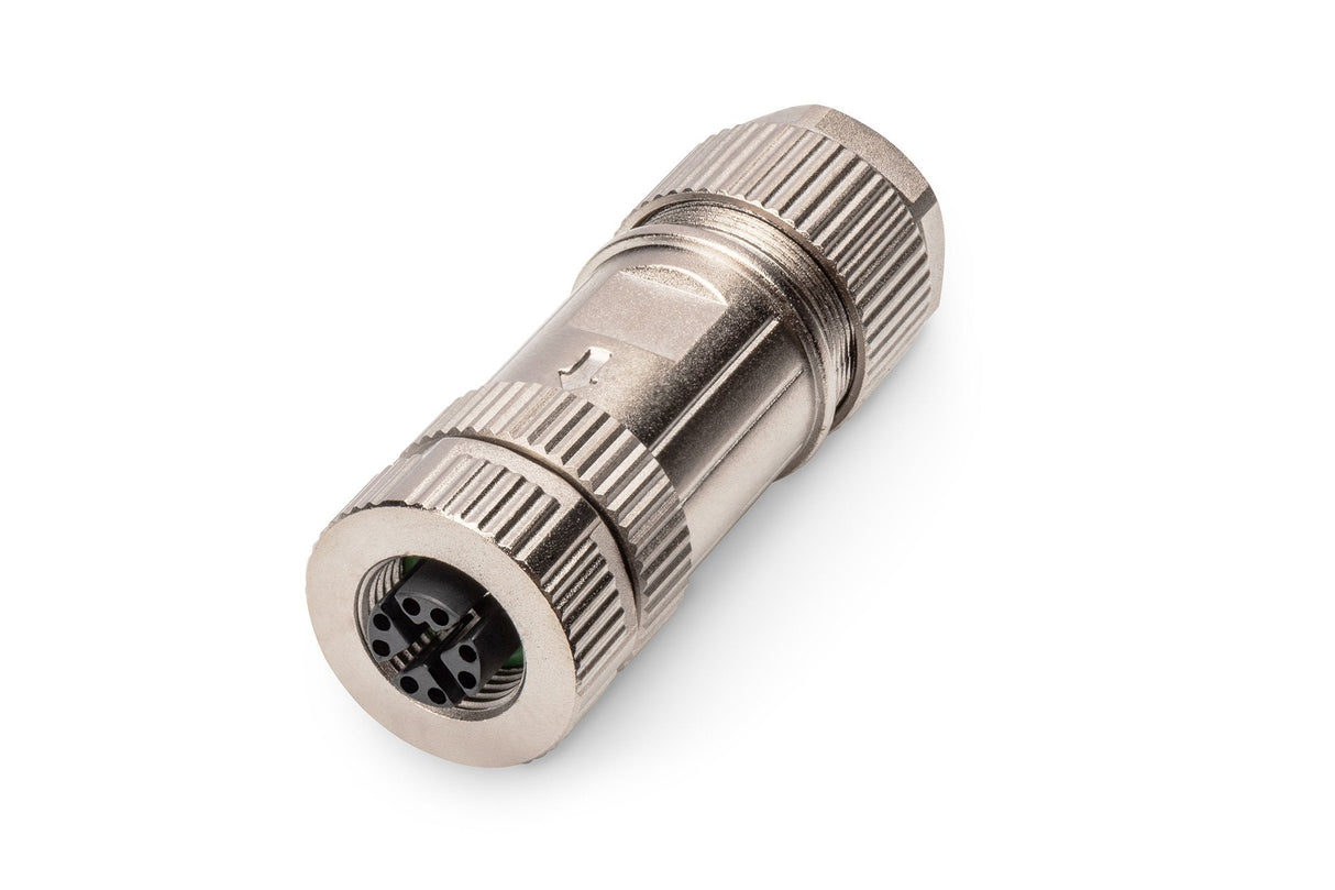 Conector Hembra Digitus M12 Con Codificación X Ip67, Cat.6a, Ensamblado En Campo.