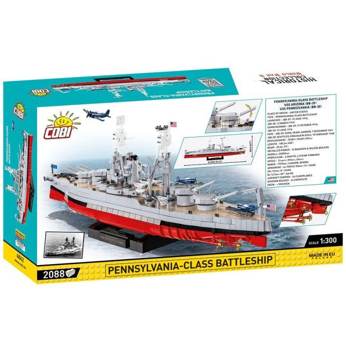 Juguete De Construcción Cobi Pennsylvania Class Battleship - Executive Edition, Escala 1:300 Cobi-4842