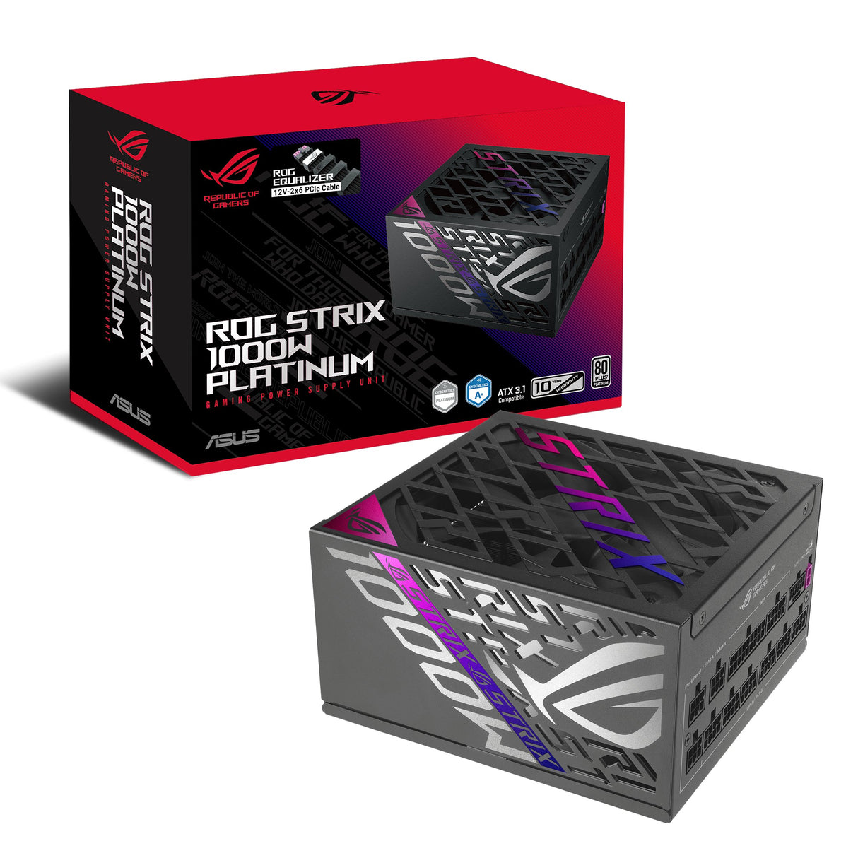 EAN 4711636451253 - ASUS ROG -STRIX-1000P-GAMING-E unidad de fuente de alimentación 1000 W 20+4 pin ATX ATX Negro imagen 15