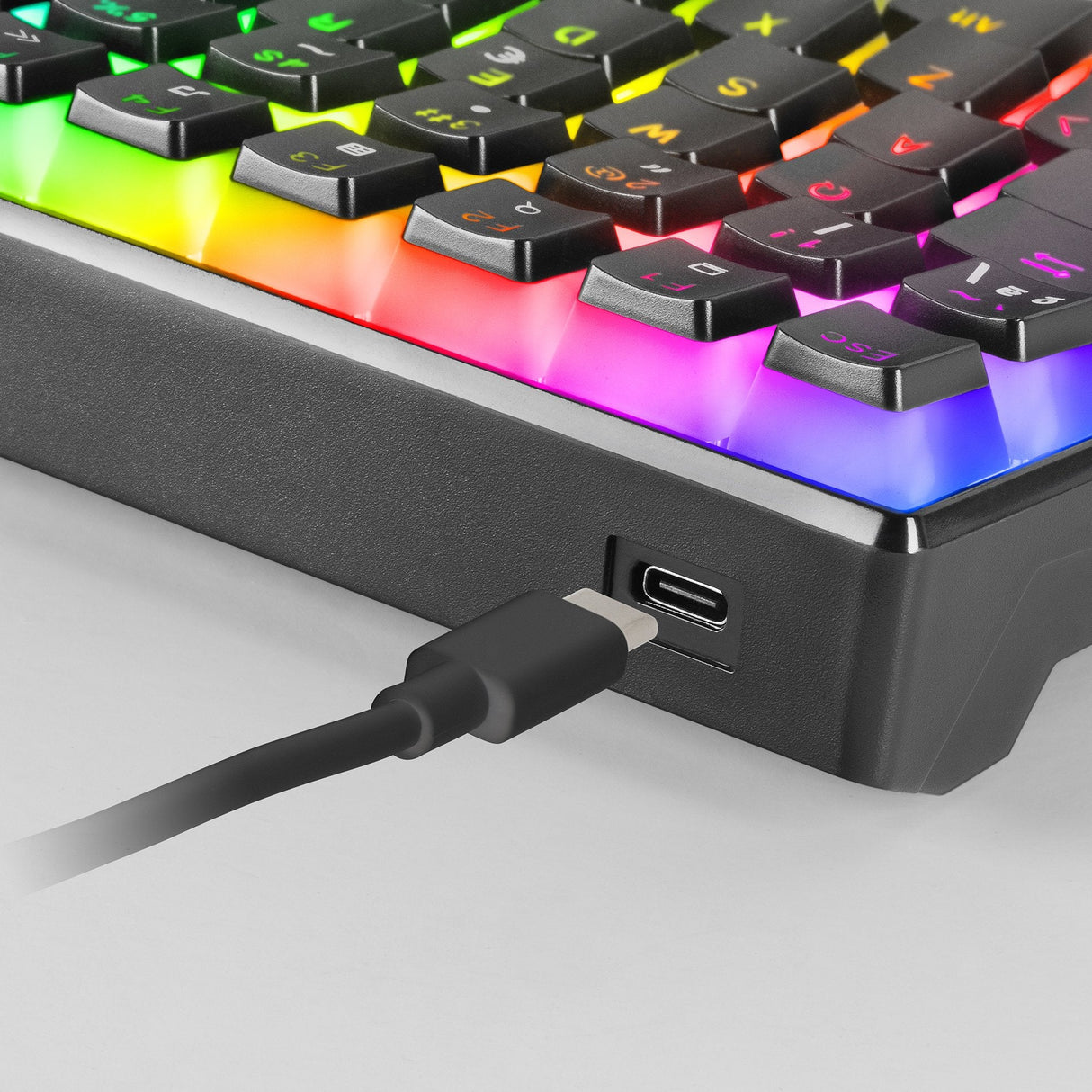 Mars Gaming Mkultra Teclado Gaming Premium - Compacto 96% - Teclas Pbt Pudding - Iluminacion Full Rgb Chroma - Switches