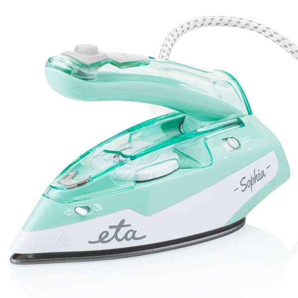 EAN 8590393324606 - Eta Sophia Plancha a vapor Suela de cerámica 1100 W Turquesa, Blanco imagen 1