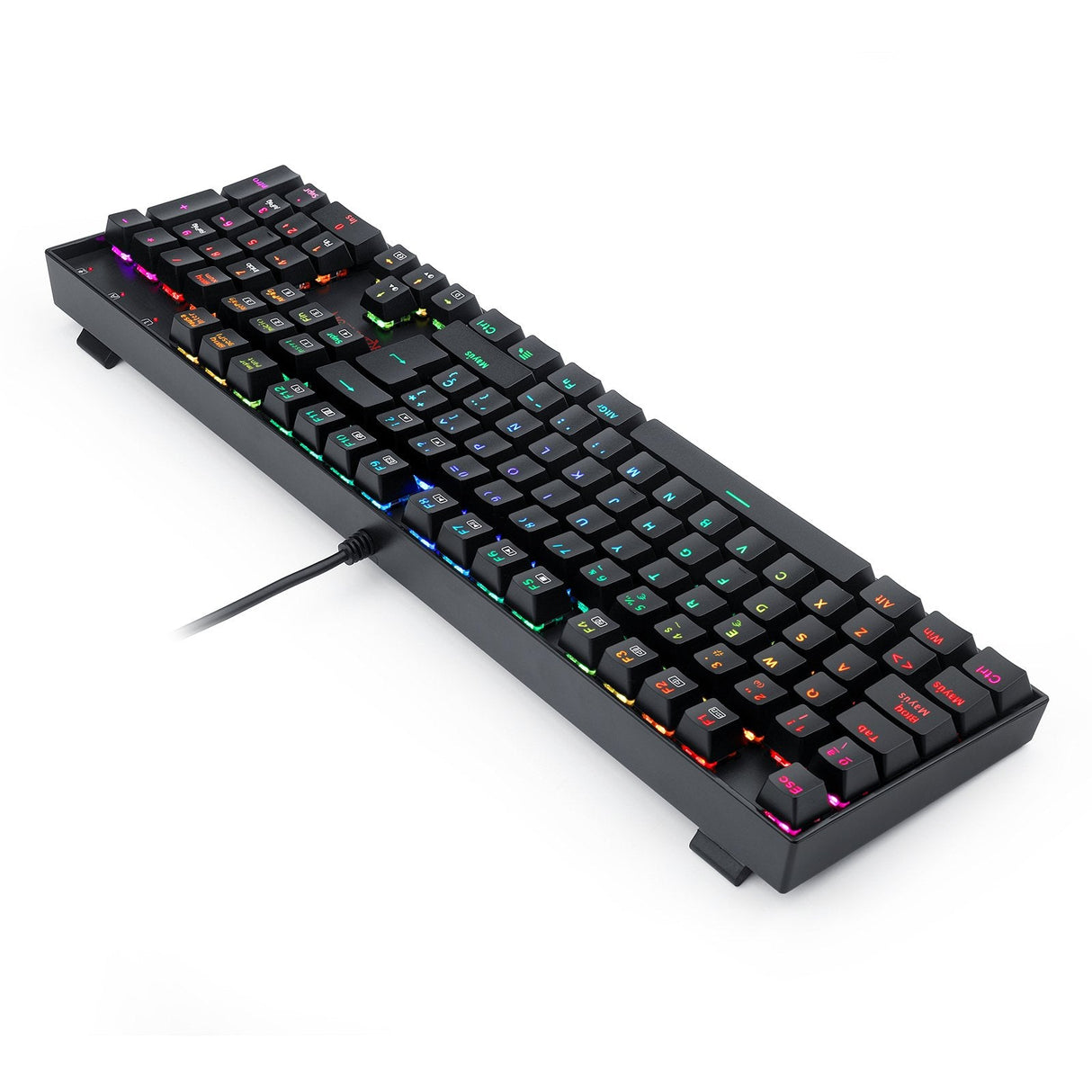 Redragon Mitra Teclado Mecánico Gaming Switch Rojo Rgb Español España Negro