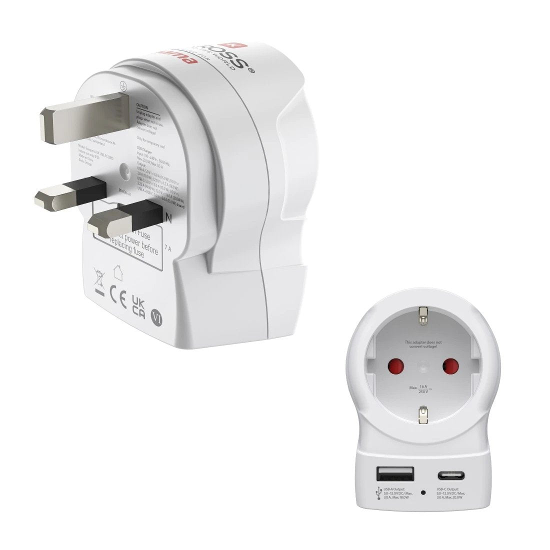 Hama Reiseadapter, Eu To Uk Usb-C (Pd), 20 W