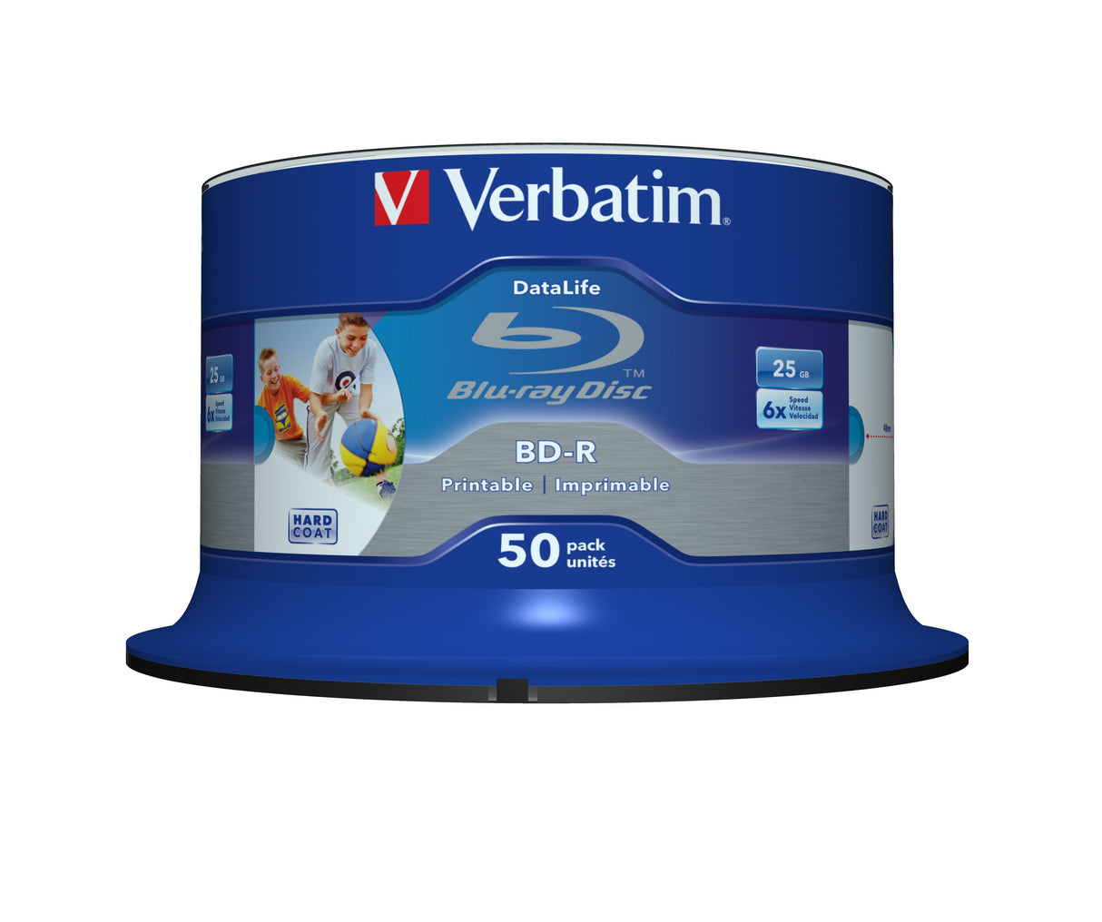 Bobina Bd-R Verbatim Datalife Sl 6x 25gb Ijp 50 Pack Spindel