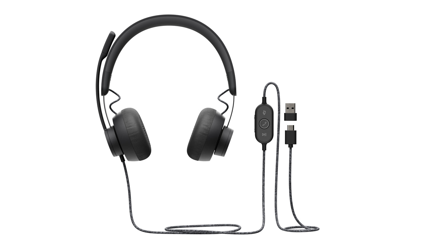 Logitech Pack Personal De Colaboracion Con Video Webcam C925e Fullhd 1080p + Auriculares  Uc Zone Wired - Color Negro