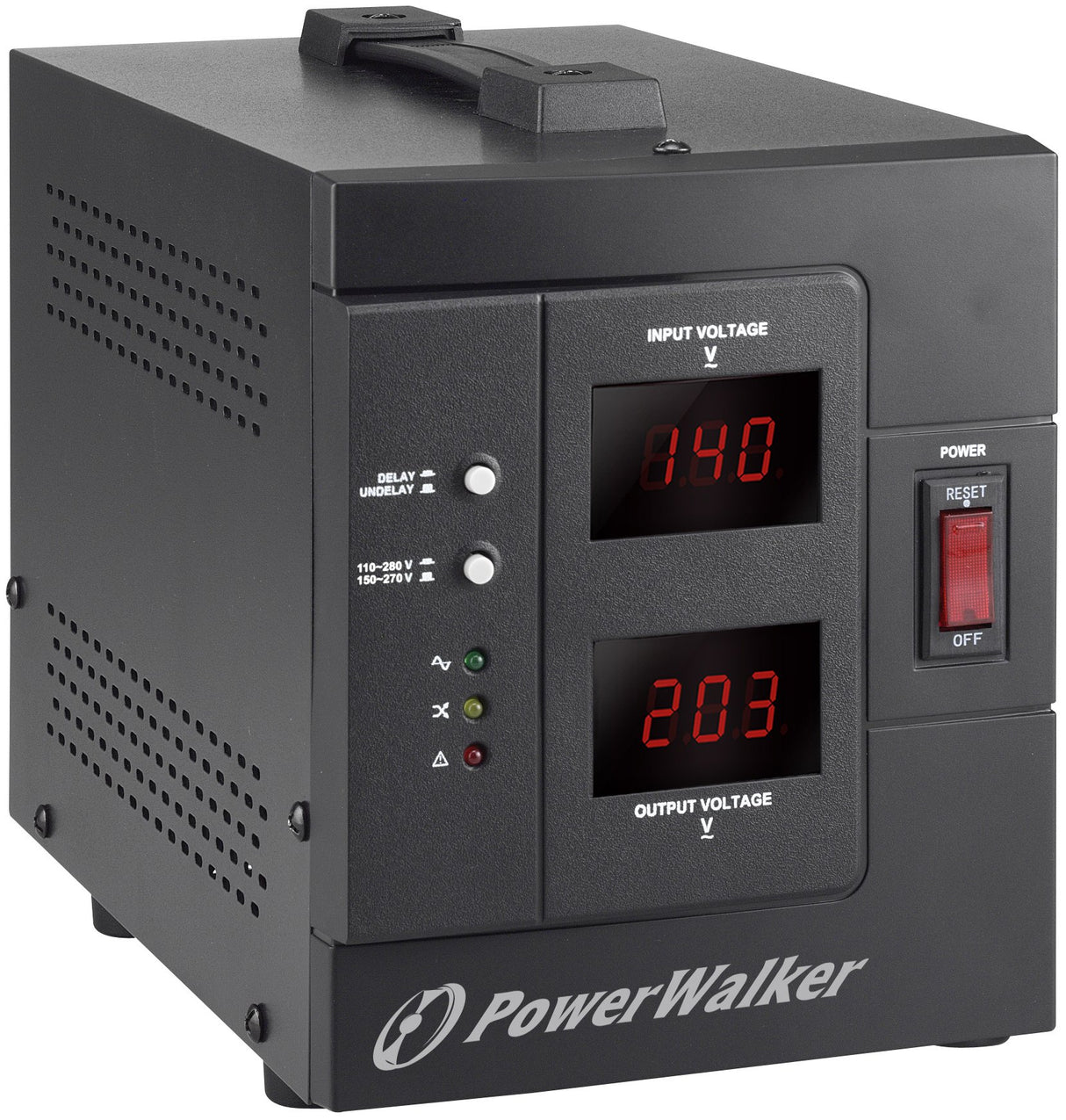 EAN 4260074977042 - PowerWalker AVR 1500 SIV FR regulador de voltaje 2 salidas AC 110-280 V Negro imagen 2