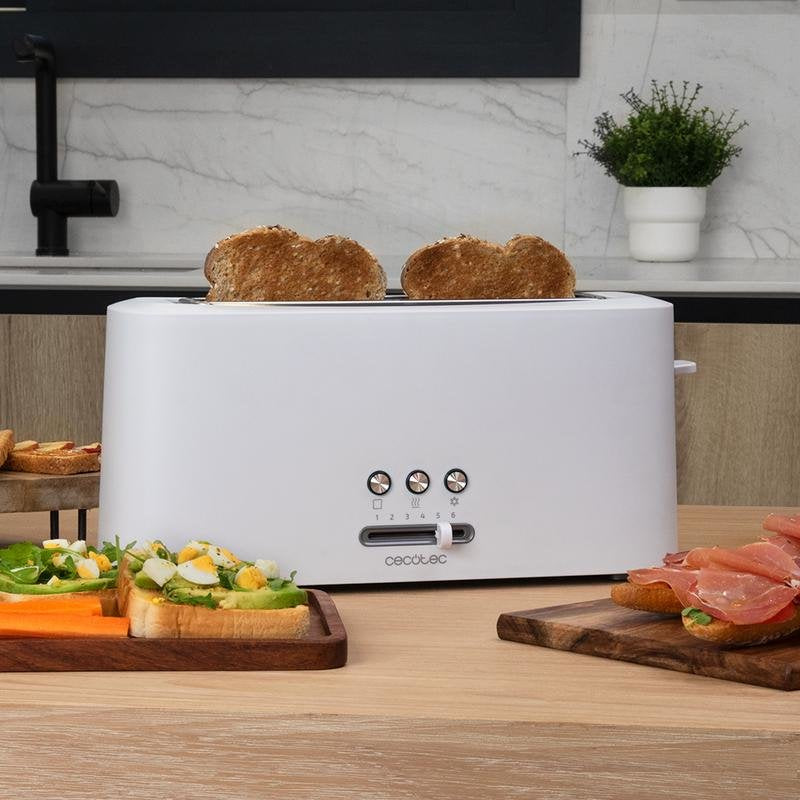 Tostadora Cecotec Toast&Taste 10000, 980w Blanco