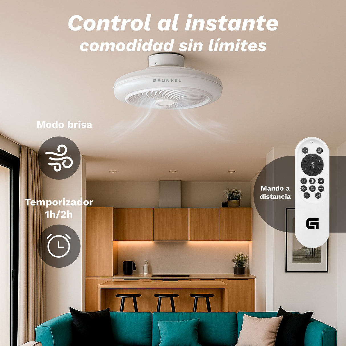EAN 8426156018980 - Grunkel SKYWIND-20B ventilador Blanco imagen 5