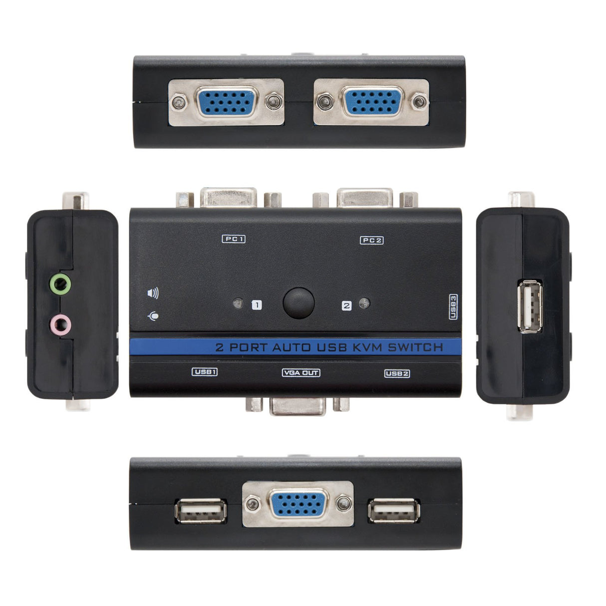 EAN 8433281003989 - Nanocable 10.12.0001 interruptor KVM Montaje en rack Negro imagen 2