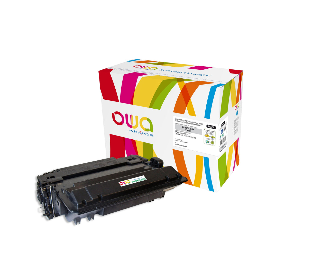 Owa Toner Compatible Con Hp Ce255x, Canon 724h (12.500 S.) Negro