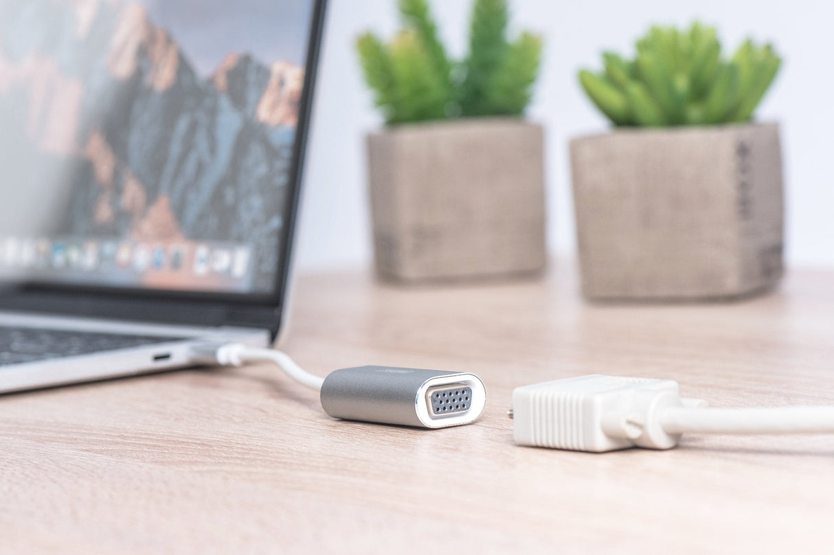 Conversor Hub Digitus Video Usb Tipo C 1080p Vga 20cm Chipset Vl100 + It6513