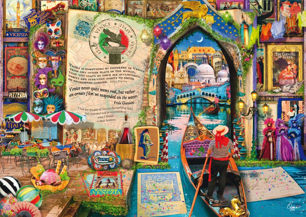 Schmidt Spiele Aimee Stewart: Recuerdos De Venecia, Rompecabezas De 1000 Piezas 58597