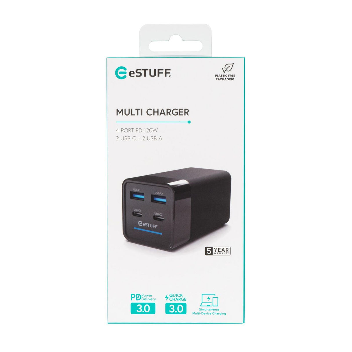 EAN 5715063263129 - eSTUFF ES635201 cargador de dispositivo móvil Portátil, Smartphone, Tableta, Universal Negro Corriente al imagen 8