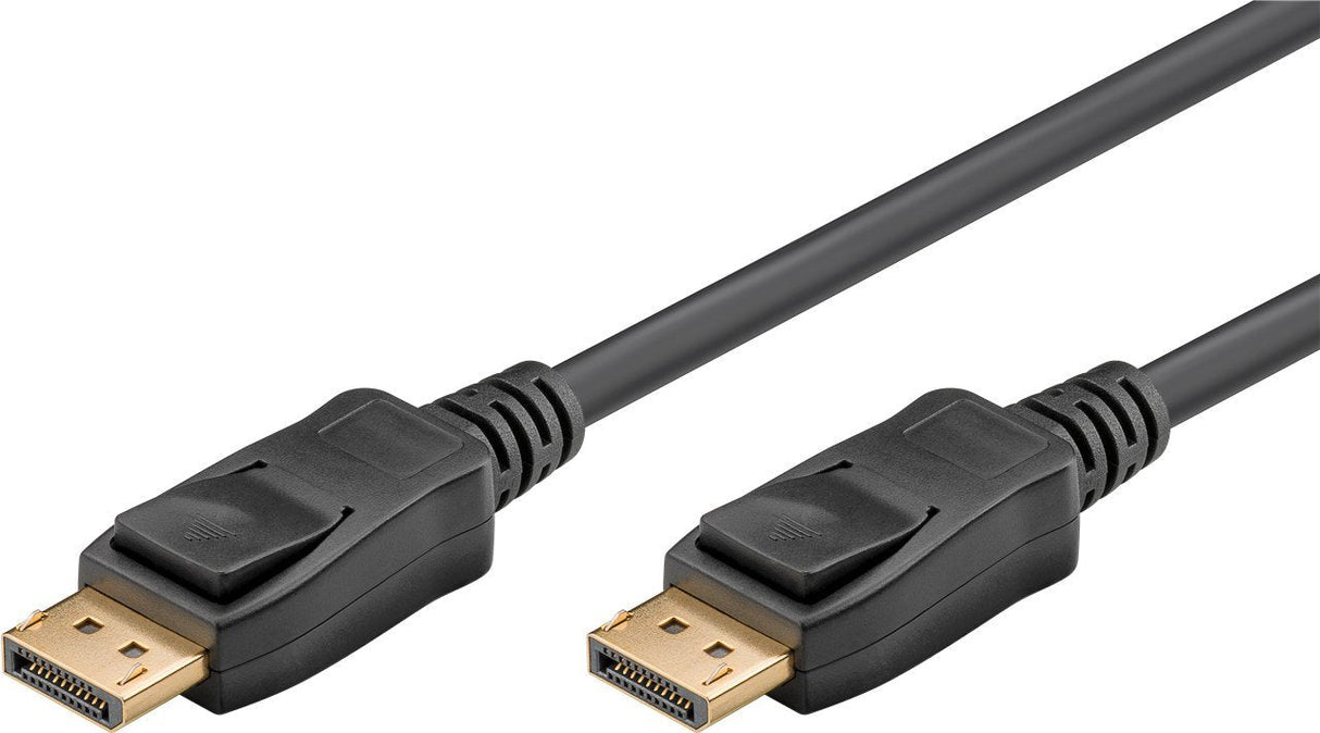 Goobay Essential Cable Displayport Stecker > Displayport Stecker, 8k / 120hz (Negro, 5 Meter, 40 Gbit/S, Displayport 2.0 / 2.1) 74746