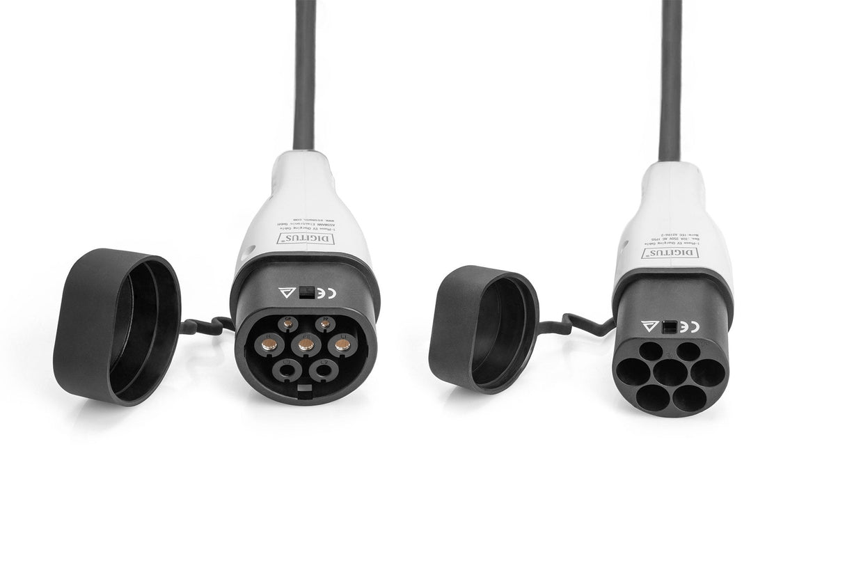 Cable Digitus E-Car Typ 2 7,4kw 32a 7,5m Black/Gr. 1-Phasig