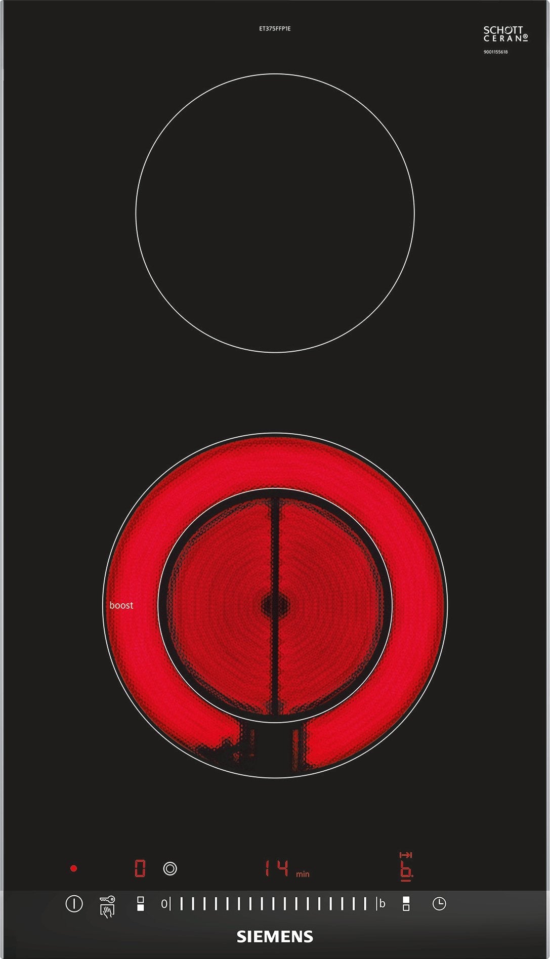 Siemens Et375ffp1e Iq300, Hob Soltauficiente Sobre Negro Et375ffp1e