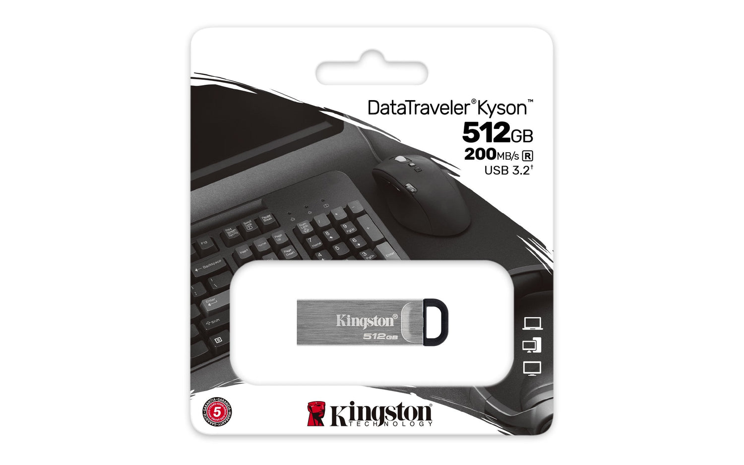 EAN 0740617340761 - Kingston Technology DataTraveler Kyson unidad flash USB USB tipo A 3.2 Gen 1 (3.1 Gen 1) Plata imagen 4