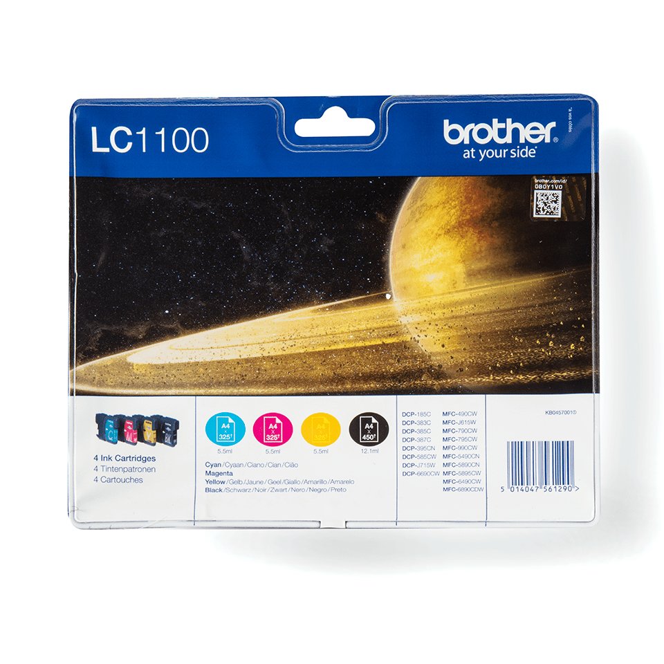 Brother Lc-1100valbpdr Cartucho De Tinta Original Negro, Cian, Magenta, Amarillo 4 Pieza(S)