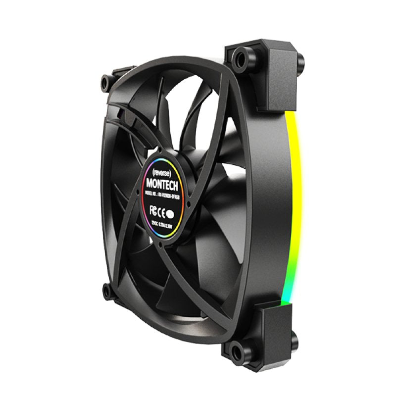 Ventilador Pc Montech Rx120 Pwm 12 Cm Negro 3 Pieza(S)
