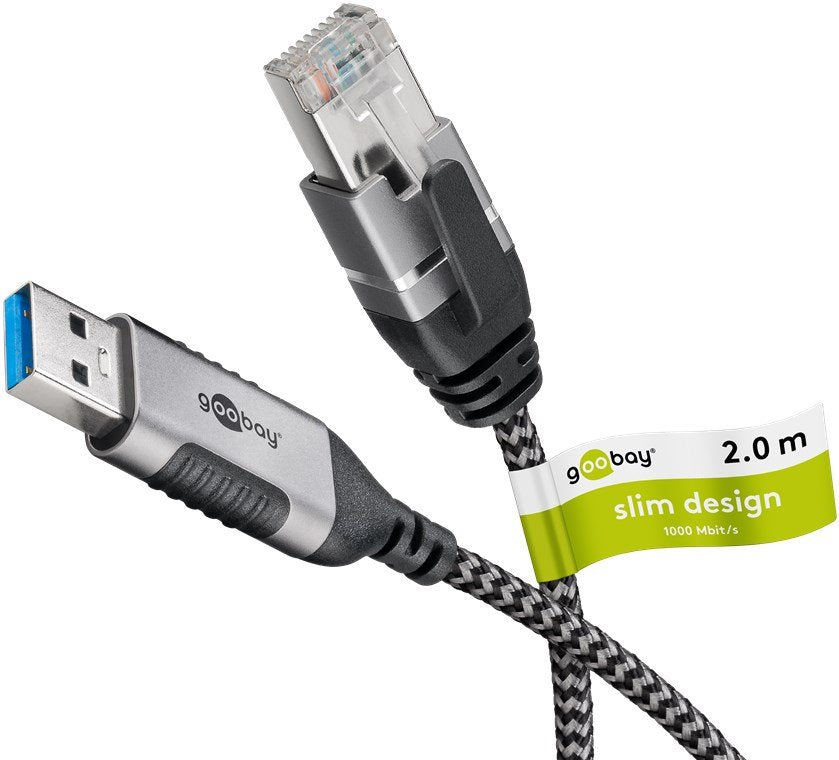 Goobay Ethernet-Adaptador Cable Usb-A 3.2 Gen1 > Rj-45, Slim 74395
