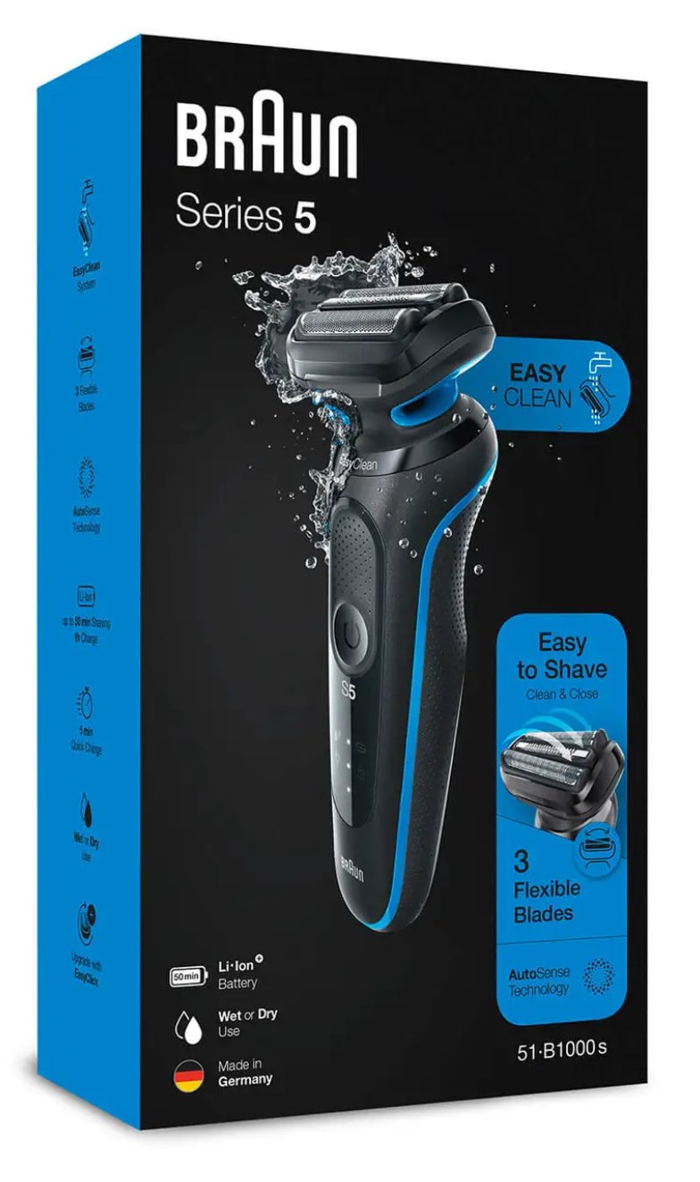 EAN 4210201432197 - Braun 51-B1000s Máquina de afeitar de láminas Negro, Azul imagen 6