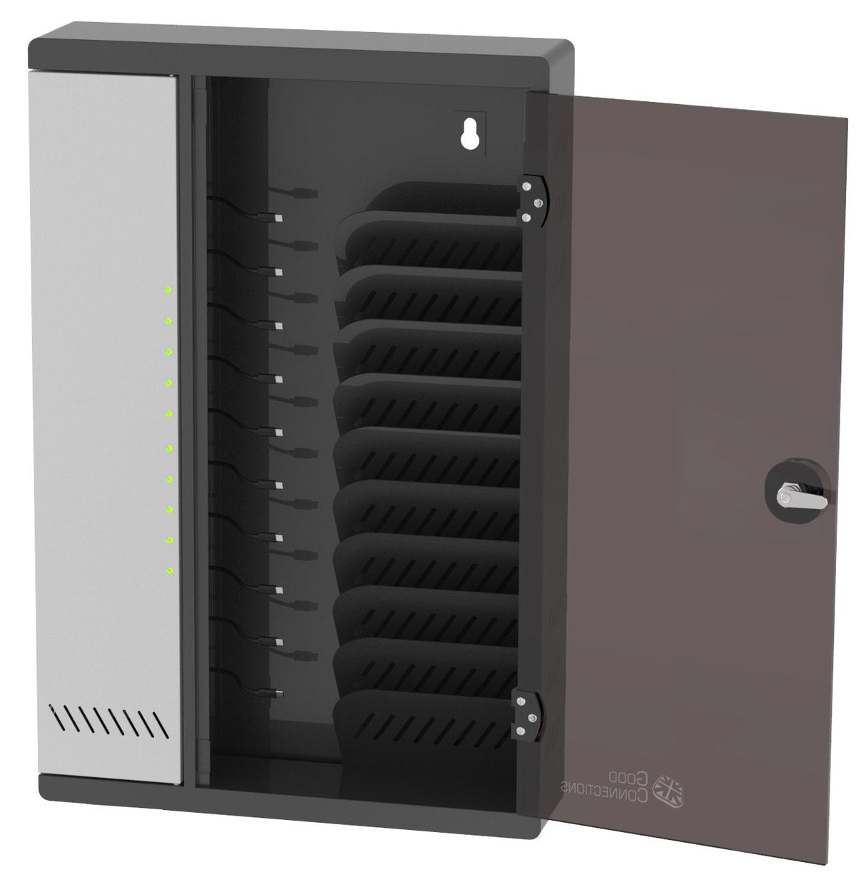 Good Connections Wandladeschrank Bis 11", Usb-Cö, 30w Port