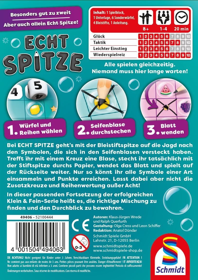 Schmidt Spiele Echt Spitze, Würfelspiel 49406