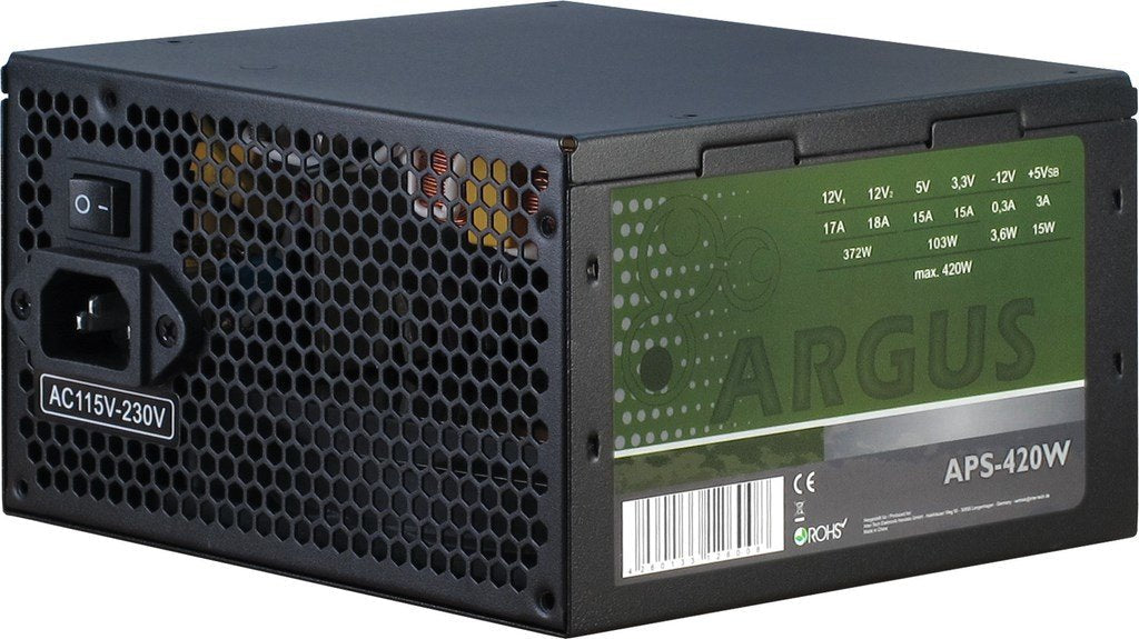 EAN 4260133126008 - Inter-Tech Argus APS unidad de fuente de alimentación 420 W 20+4 pin ATX ATX Negro imagen 1