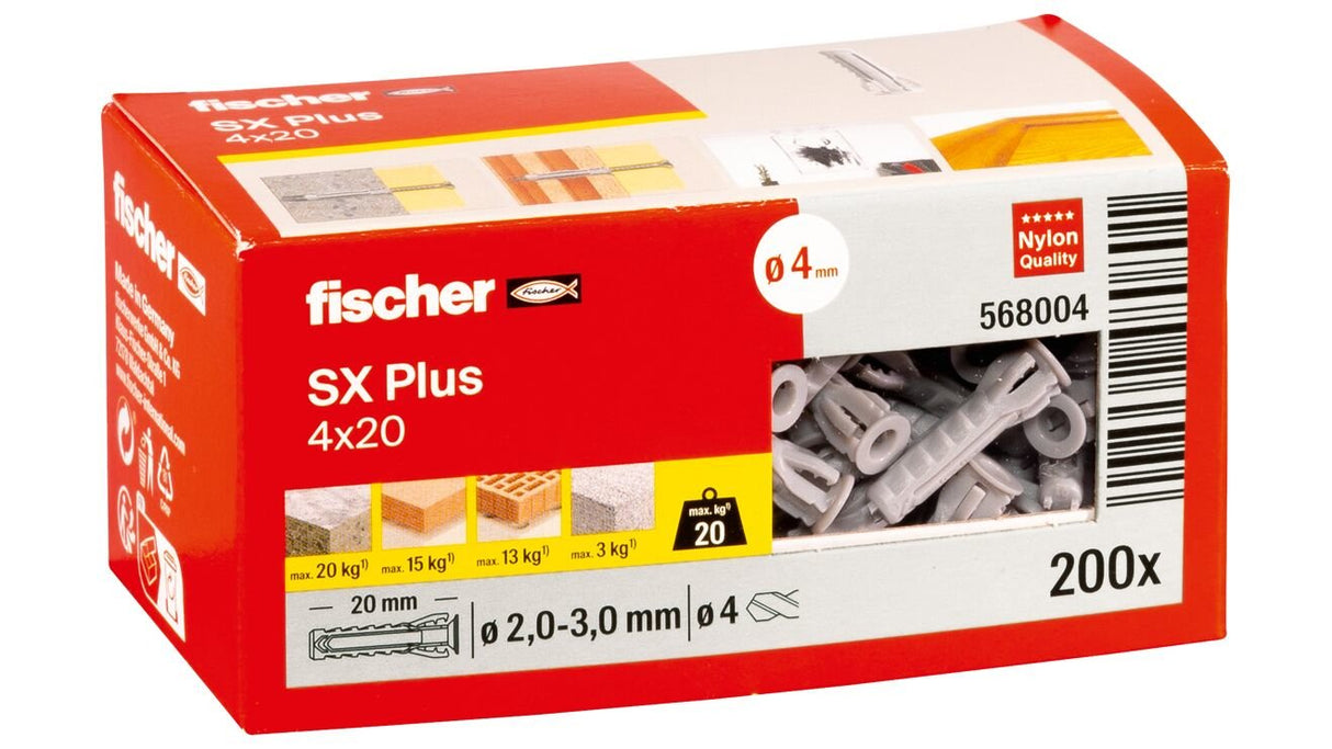 Fischer Dübel Sx 4x20 200 St.