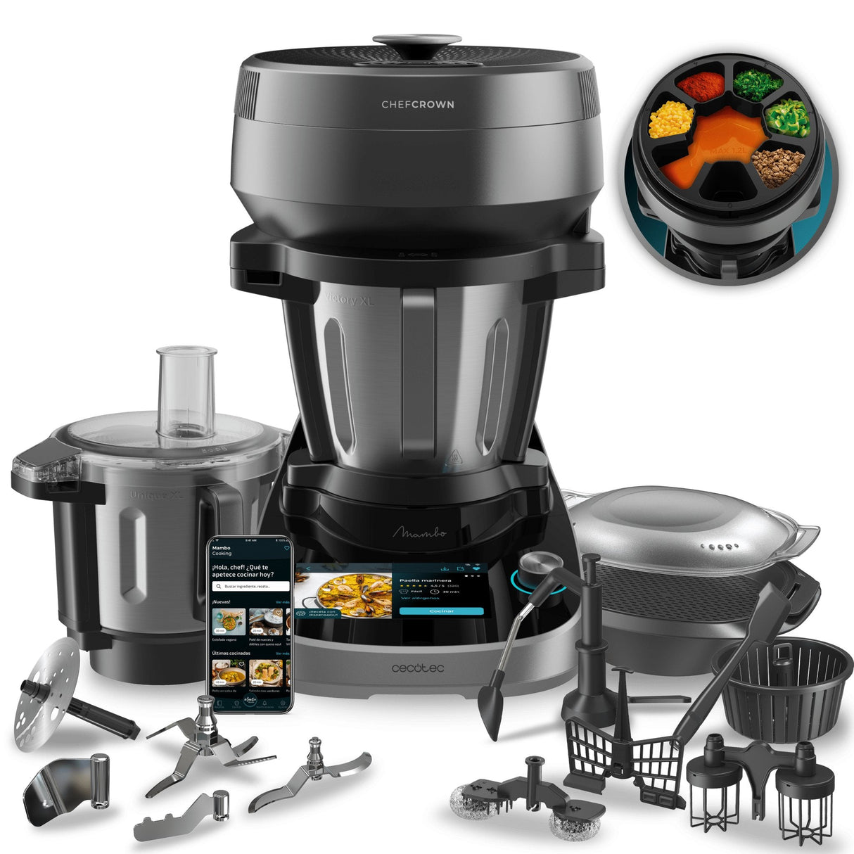 EAN 8435484047029 - Cecotec Mambo CooKing Total Gourmet 2200 W 4,5 L Acero inoxidable imagen 1