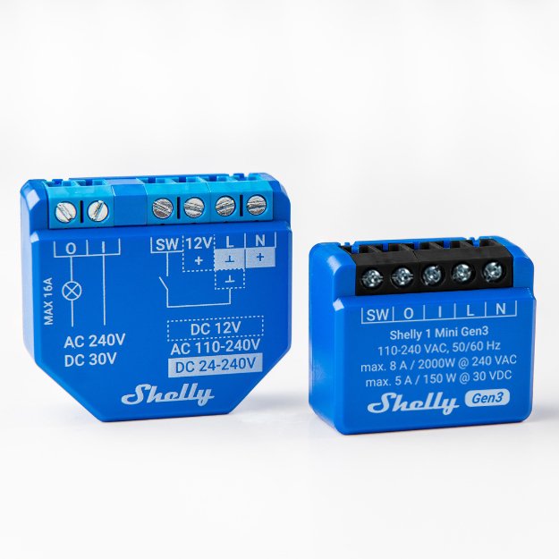 Shelly Plus 1 Mini Gen3, Relé Azul
