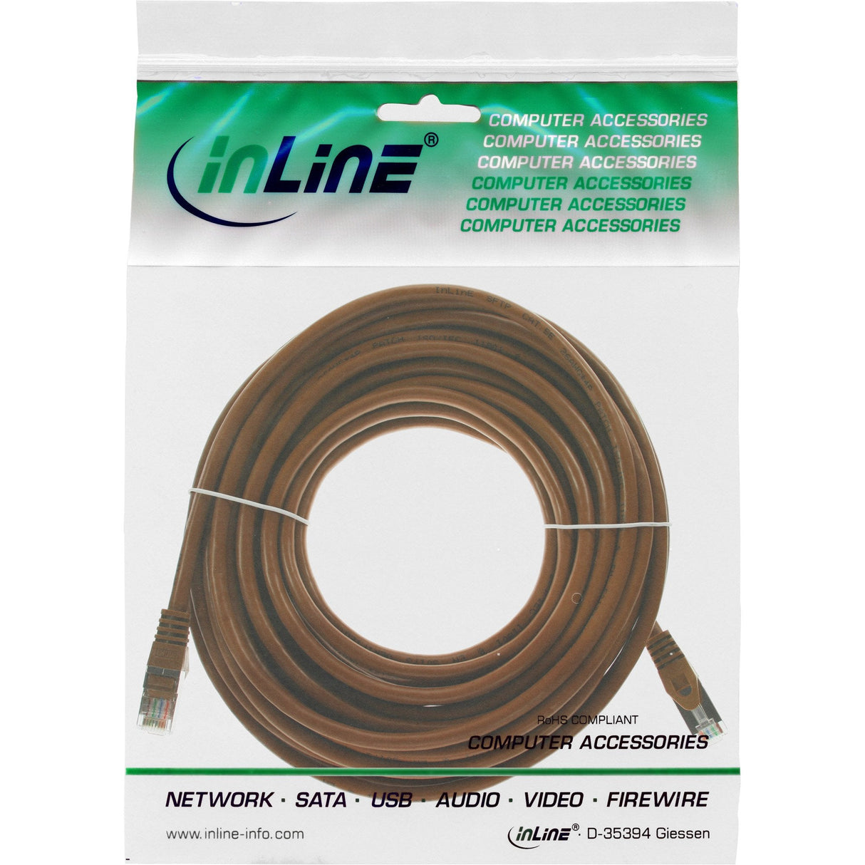 Cable De Red Inline Sf/Utp Cat.5e Marrón 5m
