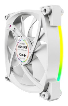 Ventilador Pc Montech Rx120 Pwm 120x120x25 Blanco, 120 Mm Rx120 Pwm White