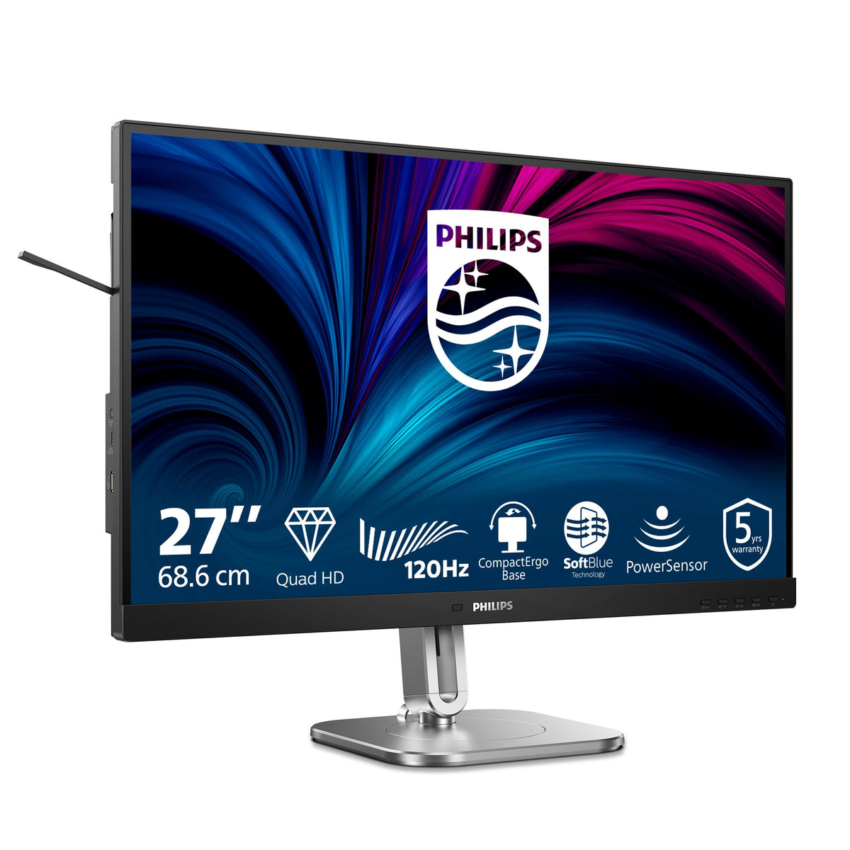 EAN 8721038003734 - Philips 4000 series 27B2N4500/00 pantalla para PC 68,6 cm (27") 2560 x 1440 Pixeles Quad HD LCD Gris imagen 3