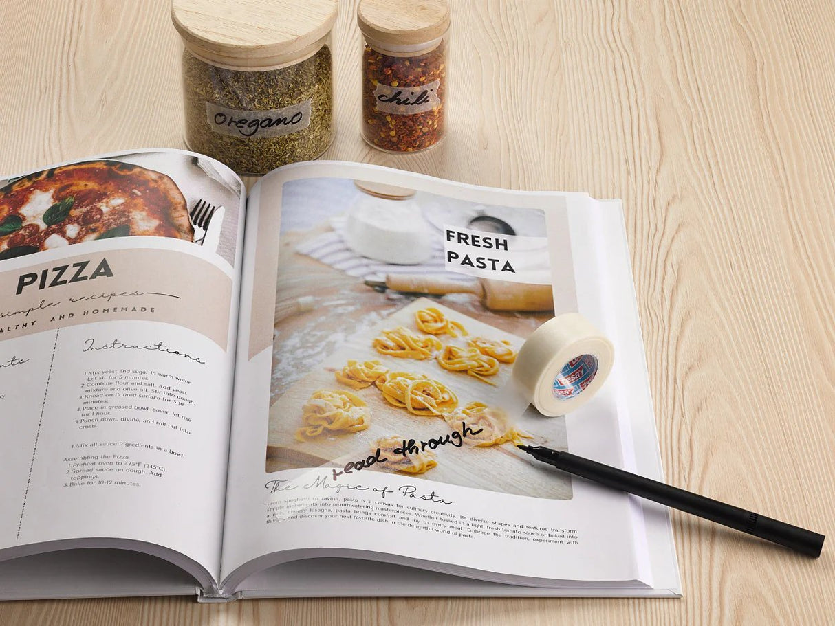 Tesa Paper Pack De 1 Cinta Adhesiva De Papel 19mm X 10 Metros - Casi Invisible En Superficies De Color Claro - Se Puede