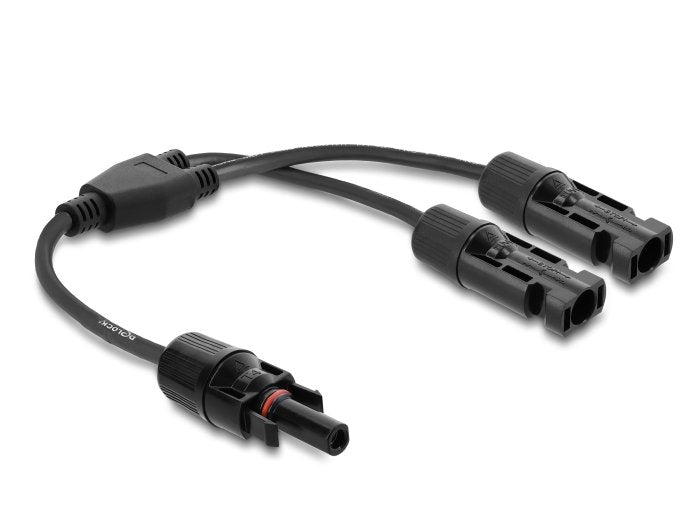 Delock Dl4 Solar Splitter Cable 2xst > 1xbu 30cm Negro
