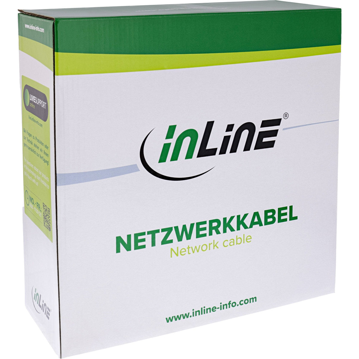 Cable De Red Inline S/Ftp Pimf Cat.6a Libre De Halógenos 500mhz Blanco 100m