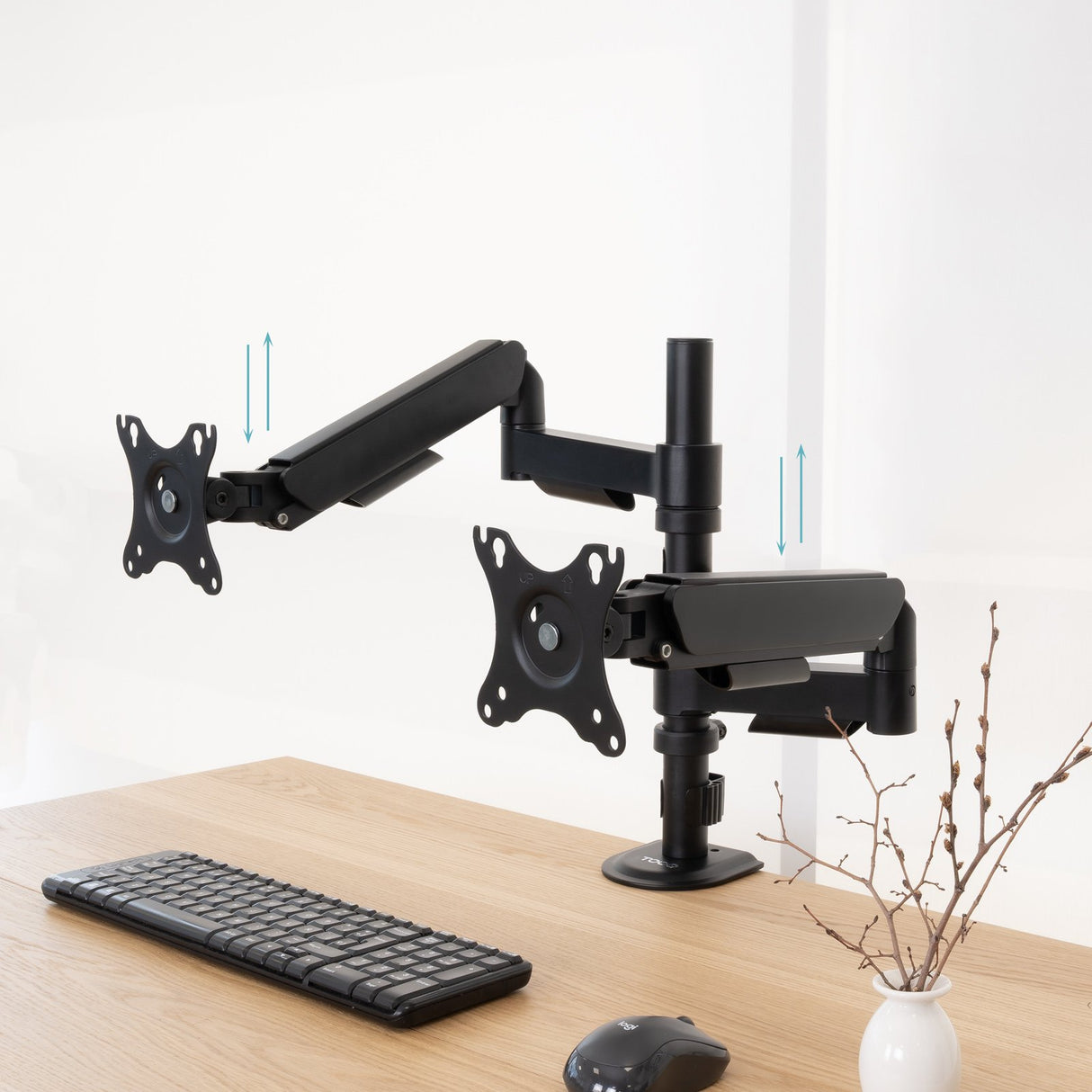 EAN 8433281016477 - TooQ DB1533TNR-B soporte para monitor 81,3 cm (32") Escritorio Negro imagen 4