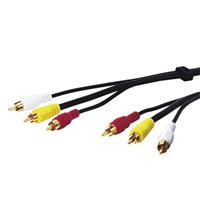 Goobay Avk 201-1500 15.0m Cable De Vídeo Compuesto 15 M 3 X Rca Negro