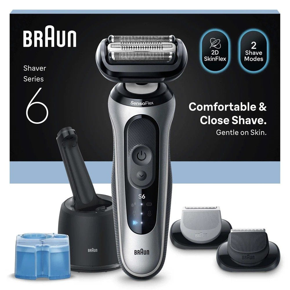 Máquina Braun Series 6 62-S7650cc De Afeitar De Láminas Recortadora Plata