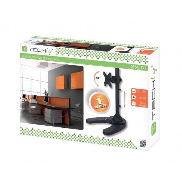 Techly Ica-Lcd 3500 Soporte De Monitor Giratorio Para Lcd De 13-27 Hasta 10kg