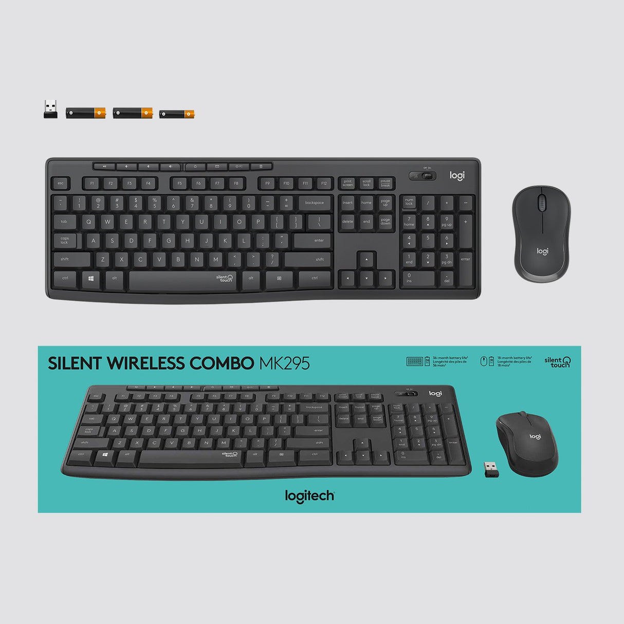 EAN 5099206092433 - Logitech 920-009800 teclado Ratón incluido Oficina RF inalámbrico QWERTY Internacional de EE.UU. Grafito imagen 9