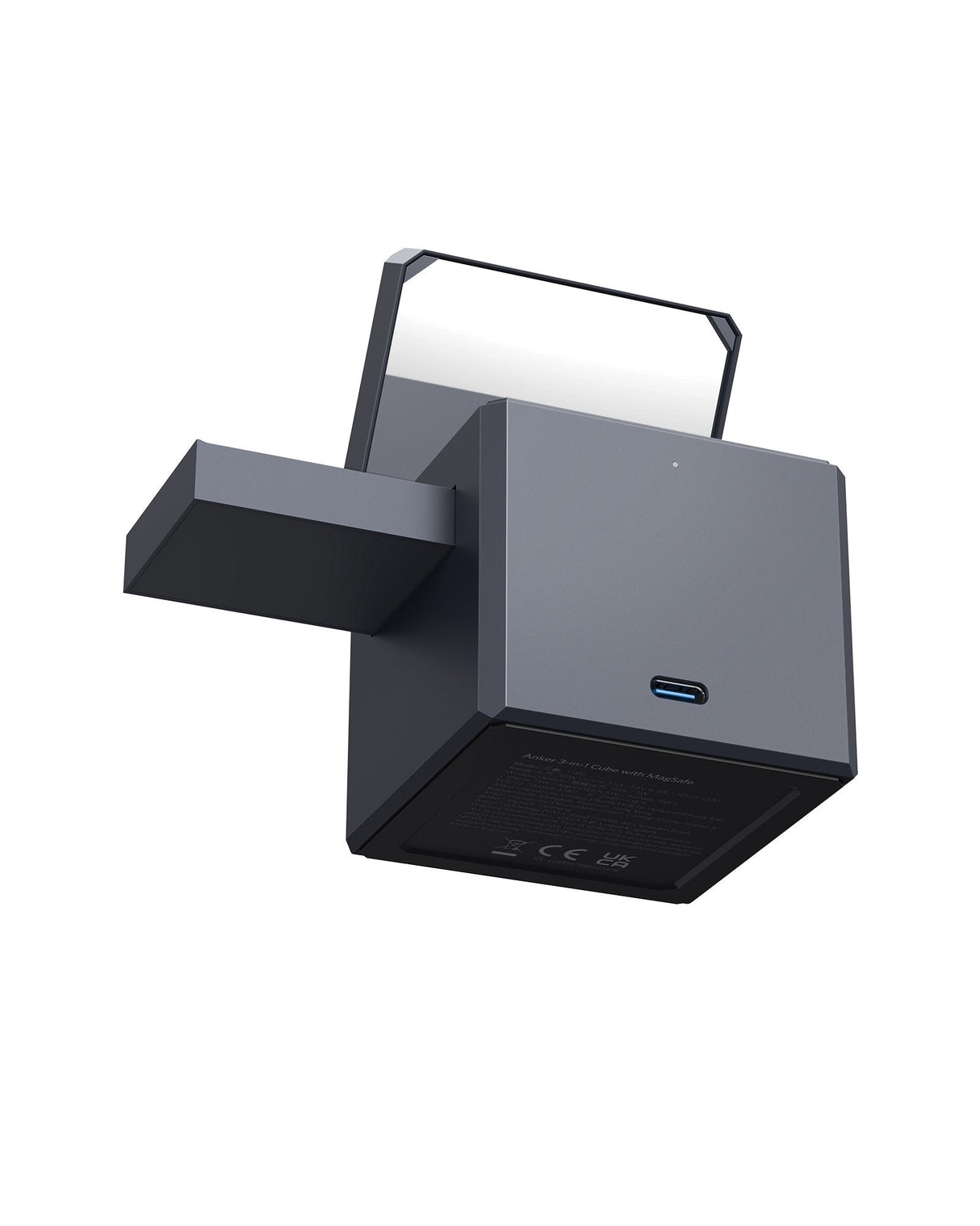 Cargador Anker 3 En 1 Con Magsafe Cubo Gris