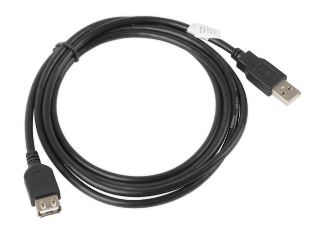 Cable Alargador Lanberg Usb 2.0 Macho Hembra 1.8m Negro