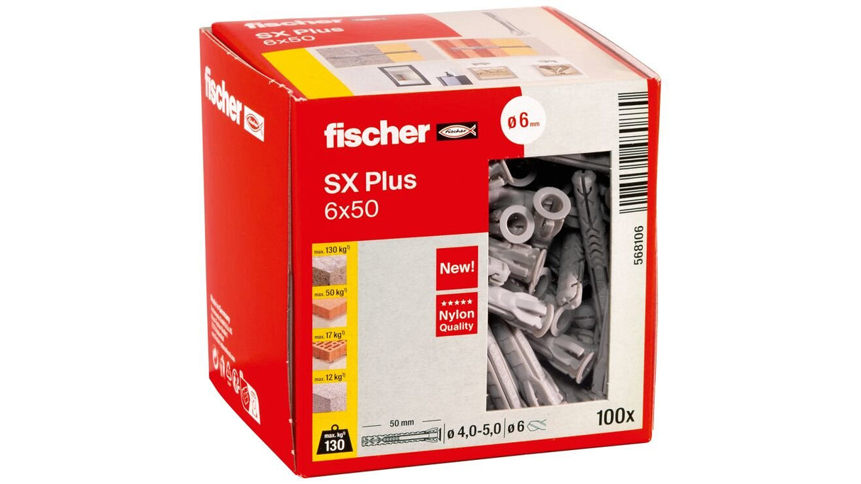 Fischer Dübel Sx Plus 6x50 100 St.