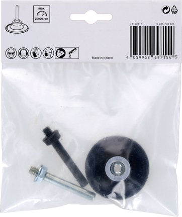 Bosch Professional Placa De Soporte De 50 Mm Con Soporte Tipo R, Placa De Lijado Negra, Quick Lock, Para Gwg 12v-50 S Professional 2608000857